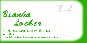 bianka locher business card